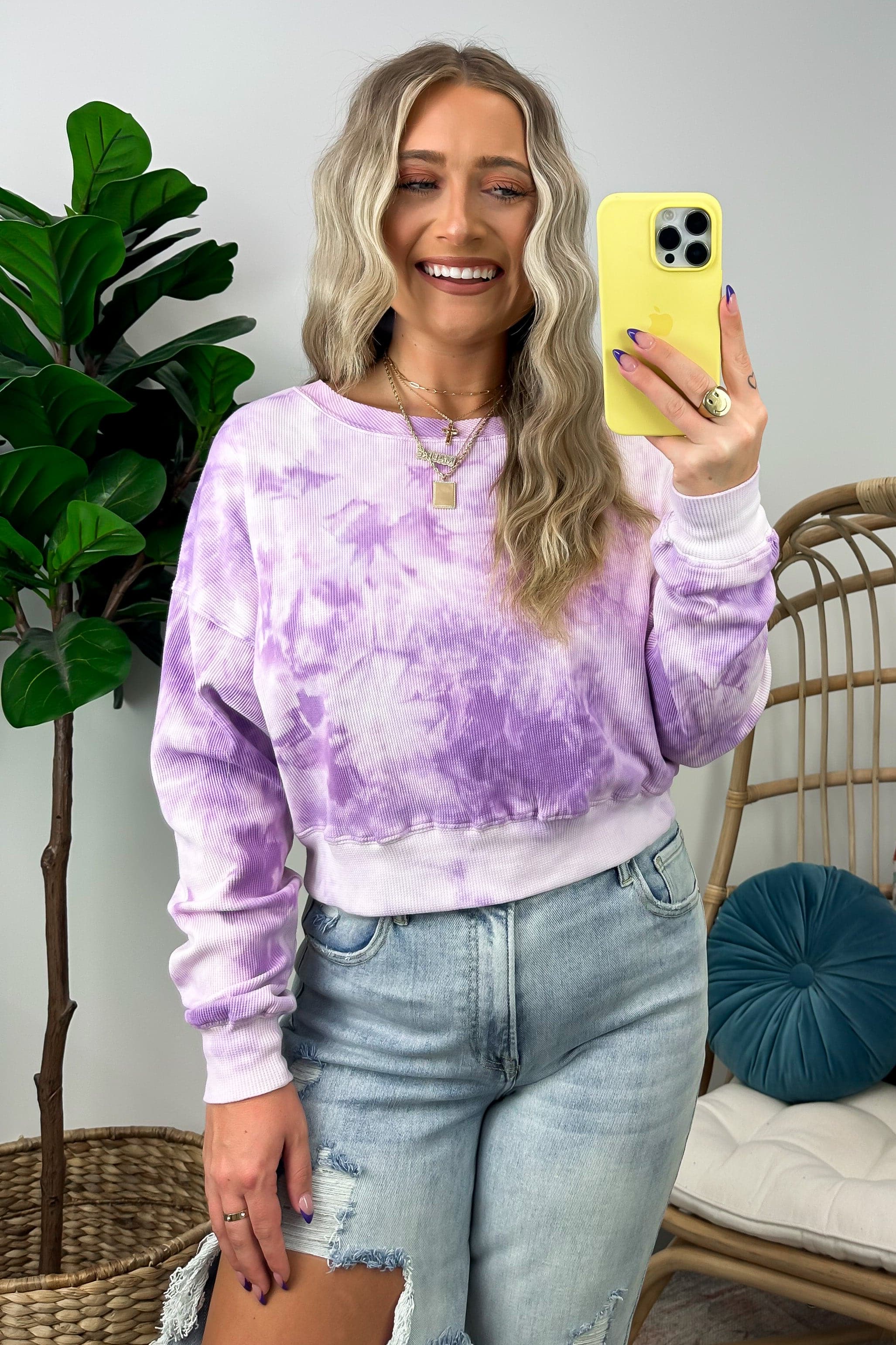 Up on a Tuesday Tie Dye Sweatshirt - FINAL SALE - Madison and Mallory