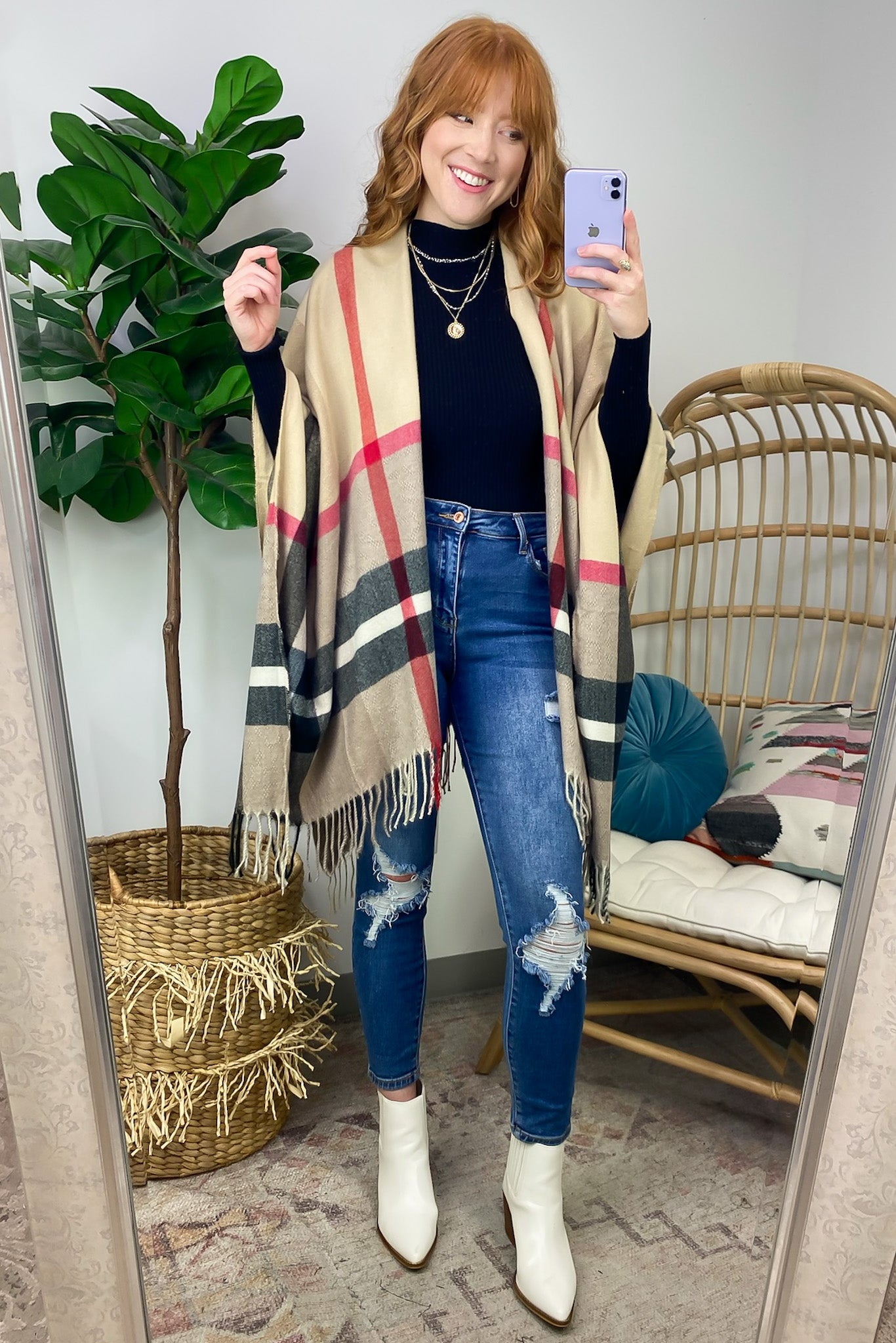 Plaid kimono outlet cardigan