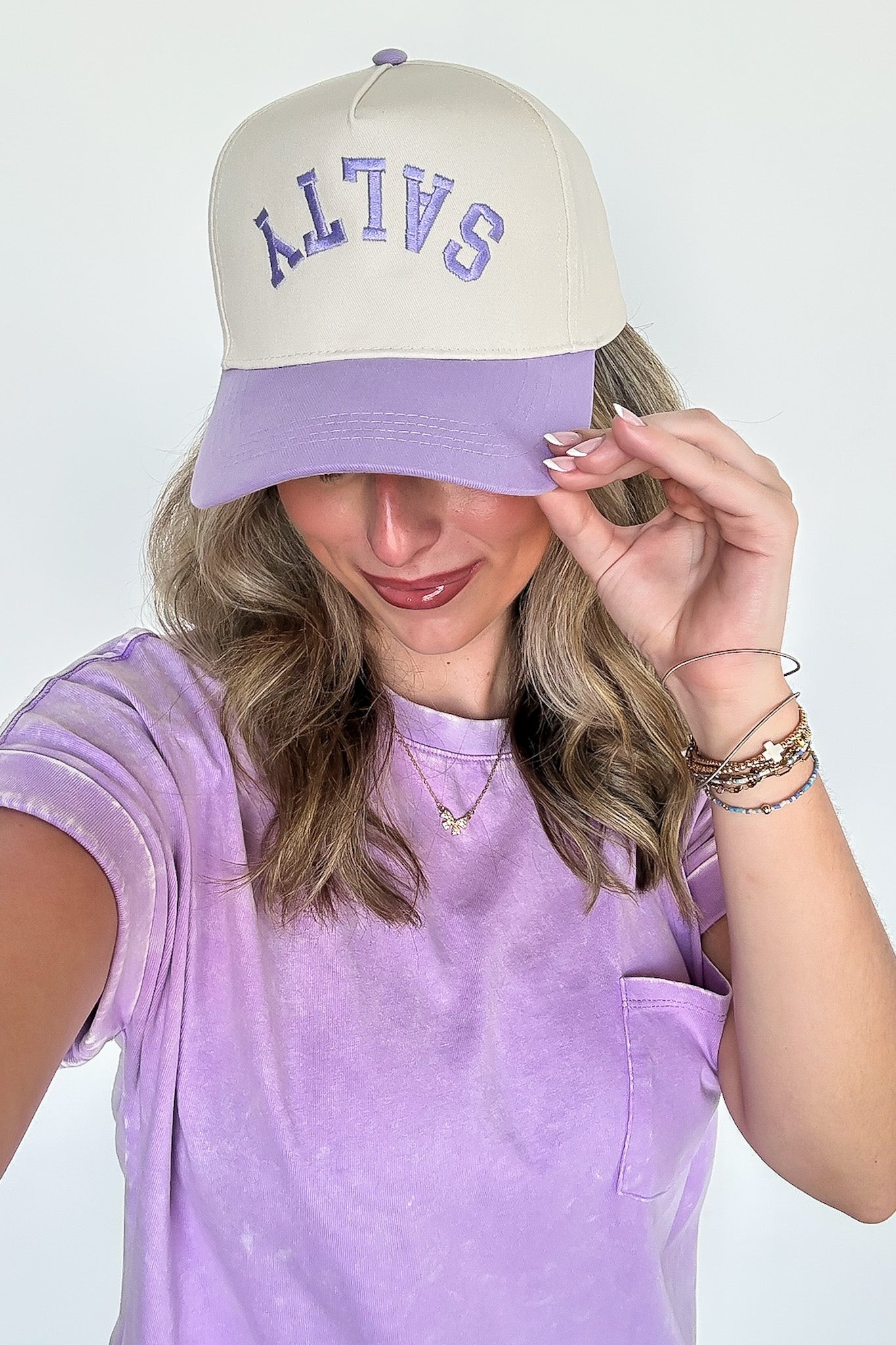Upside Down SALTY Embroidered Hat - Madison and Mallory