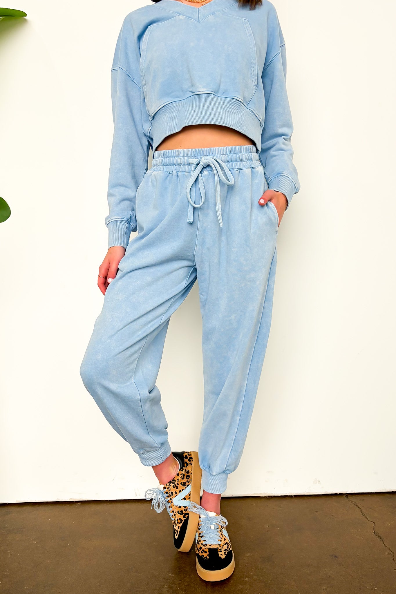 Urban Ease Mineral Washed Joggers - Madison and Mallory