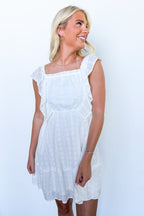 Utterly Captivating Embroidered Ruffle Dress - Madison and Mallory