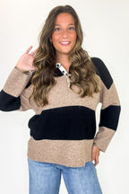 Varsity Lines Striped Collared Polo Top - FINAL SALE - Madison and Mallory
