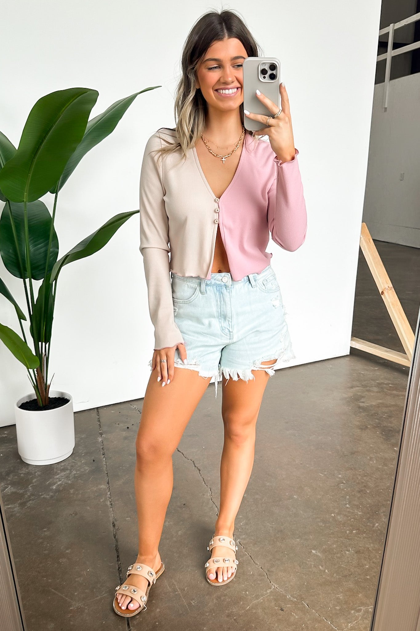  Verenna Color Block Button Cardigan - FINAL SALE - Madison and Mallory