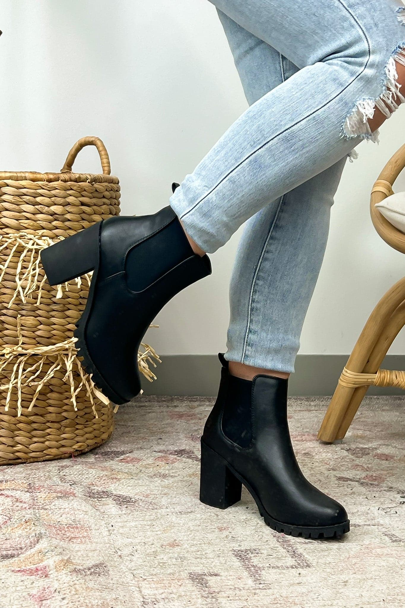  Veronica Faux Leather Heeled Booties - FINAL SALE - Madison and Mallory