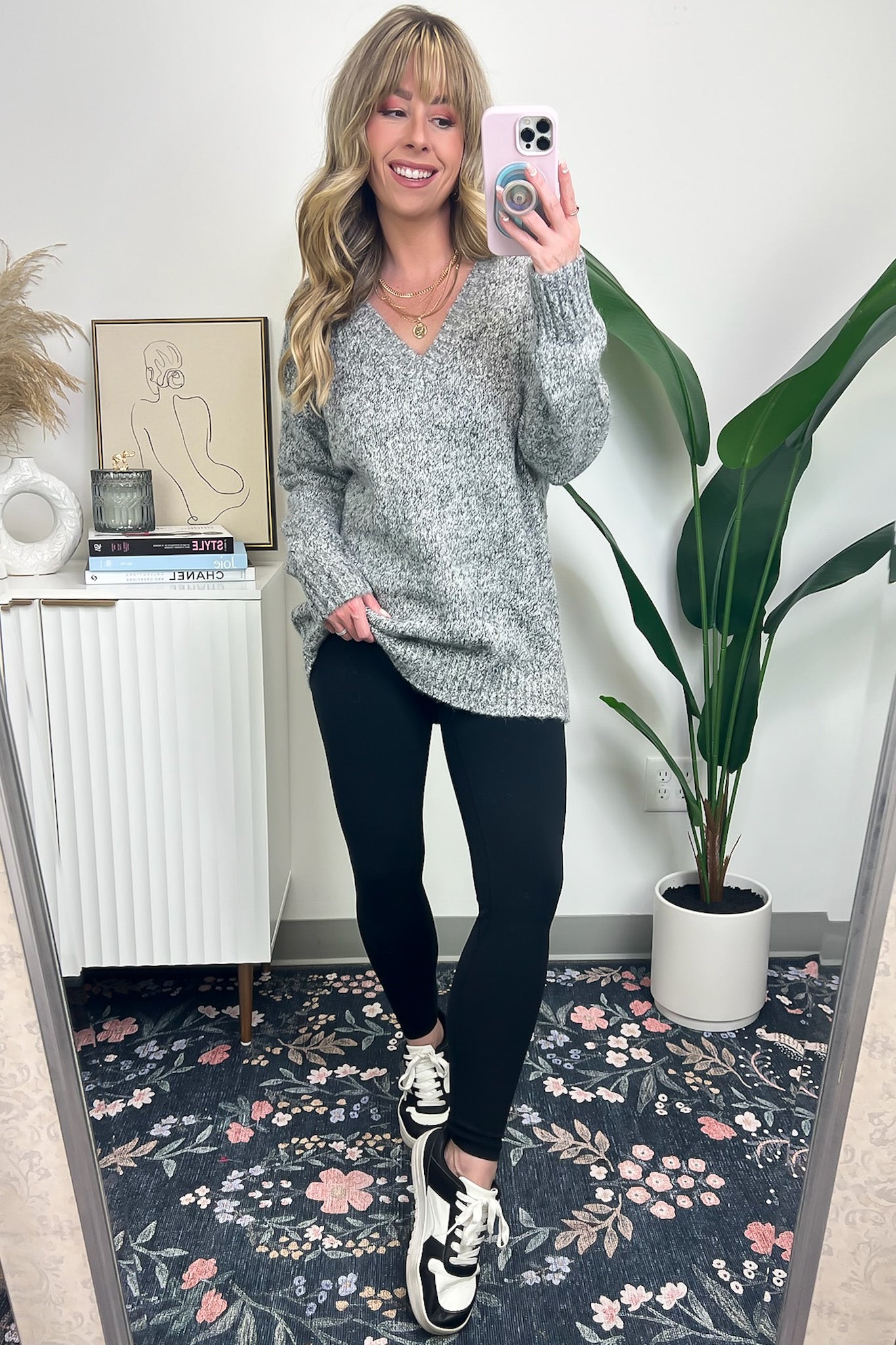  Vetta Soft Knit V-Neck Sweater - FINAL SALE - Madison and Mallory