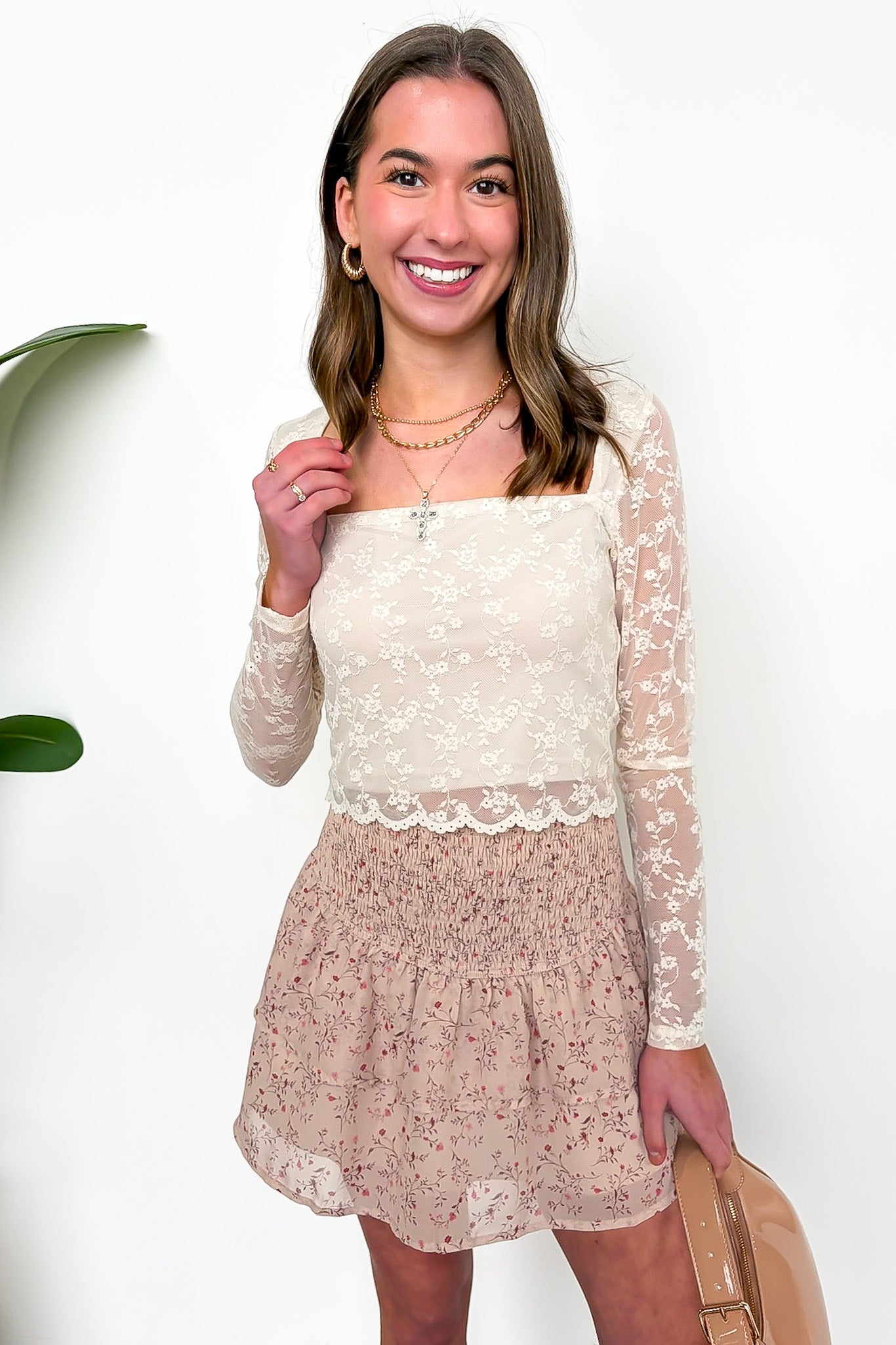 Victorian Whisper Scalloped Lace Long Sleeve Top - Madison and Mallory