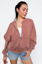 Vintage Drift Acid Washed Fleece Jacket - Madison and Mallory