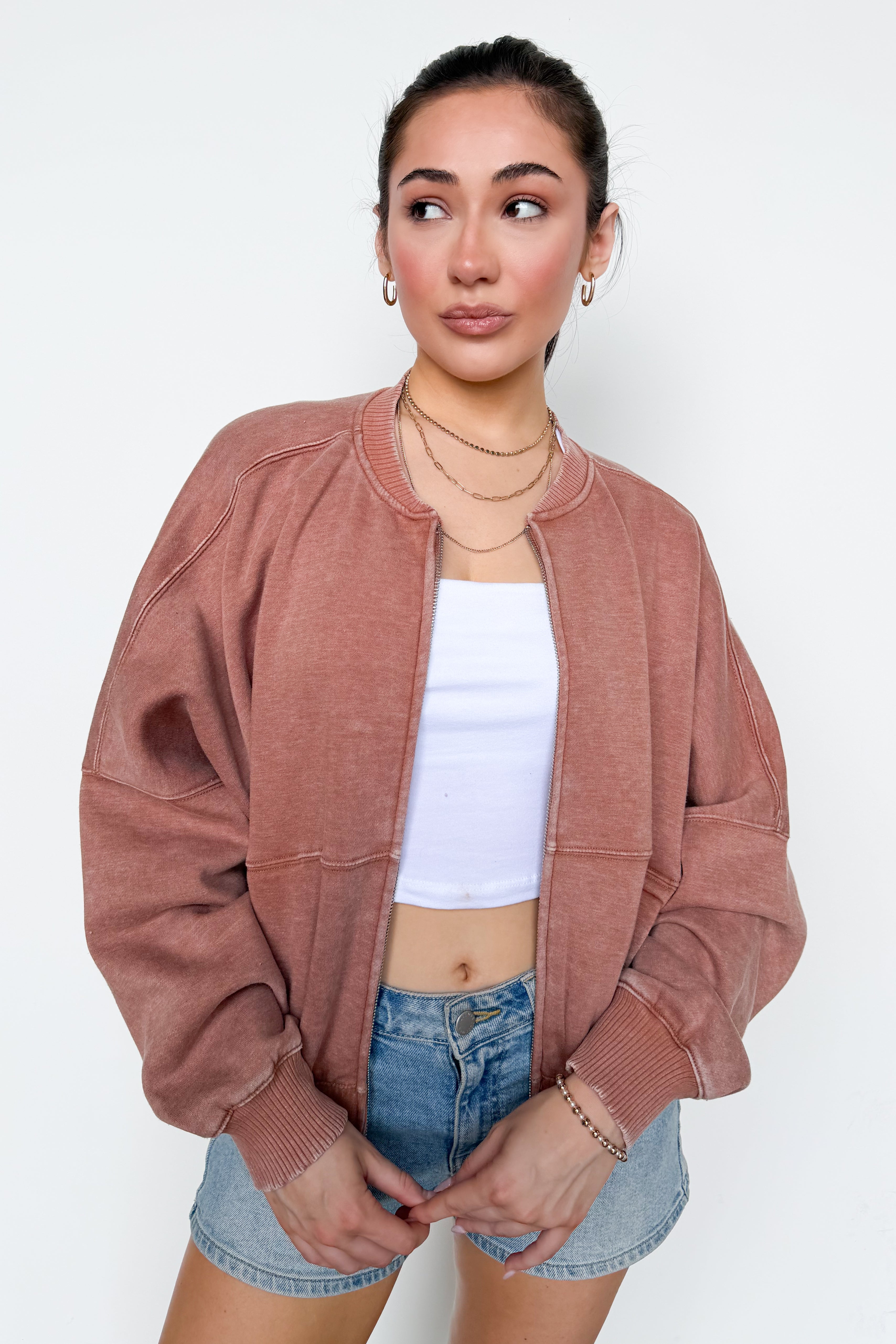 Vintage Drift Acid Wash Fleece Jacket | Madison + Mallory