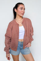Vintage Drift Acid Washed Fleece Jacket - Madison and Mallory