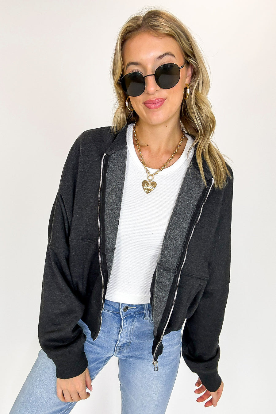 Vintage Drift Acid Washed Fleece Jacket - Madison and Mallory