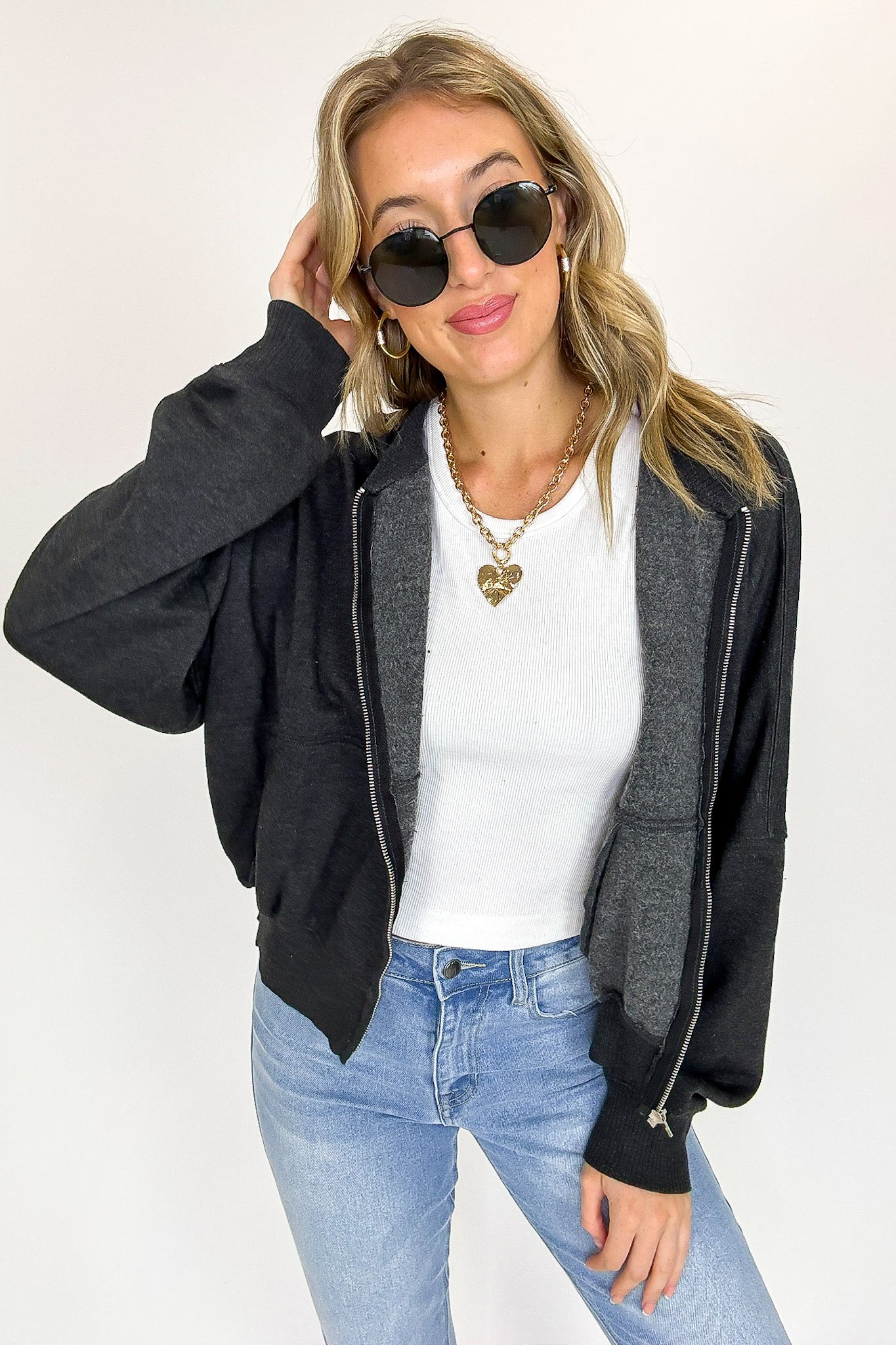 Vintage Drift Acid Washed Fleece Jacket - Madison and Mallory