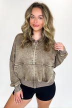 Vintage Drift Acid Washed Fleece Jacket - BACK IN STOCK - Madison and Mallory