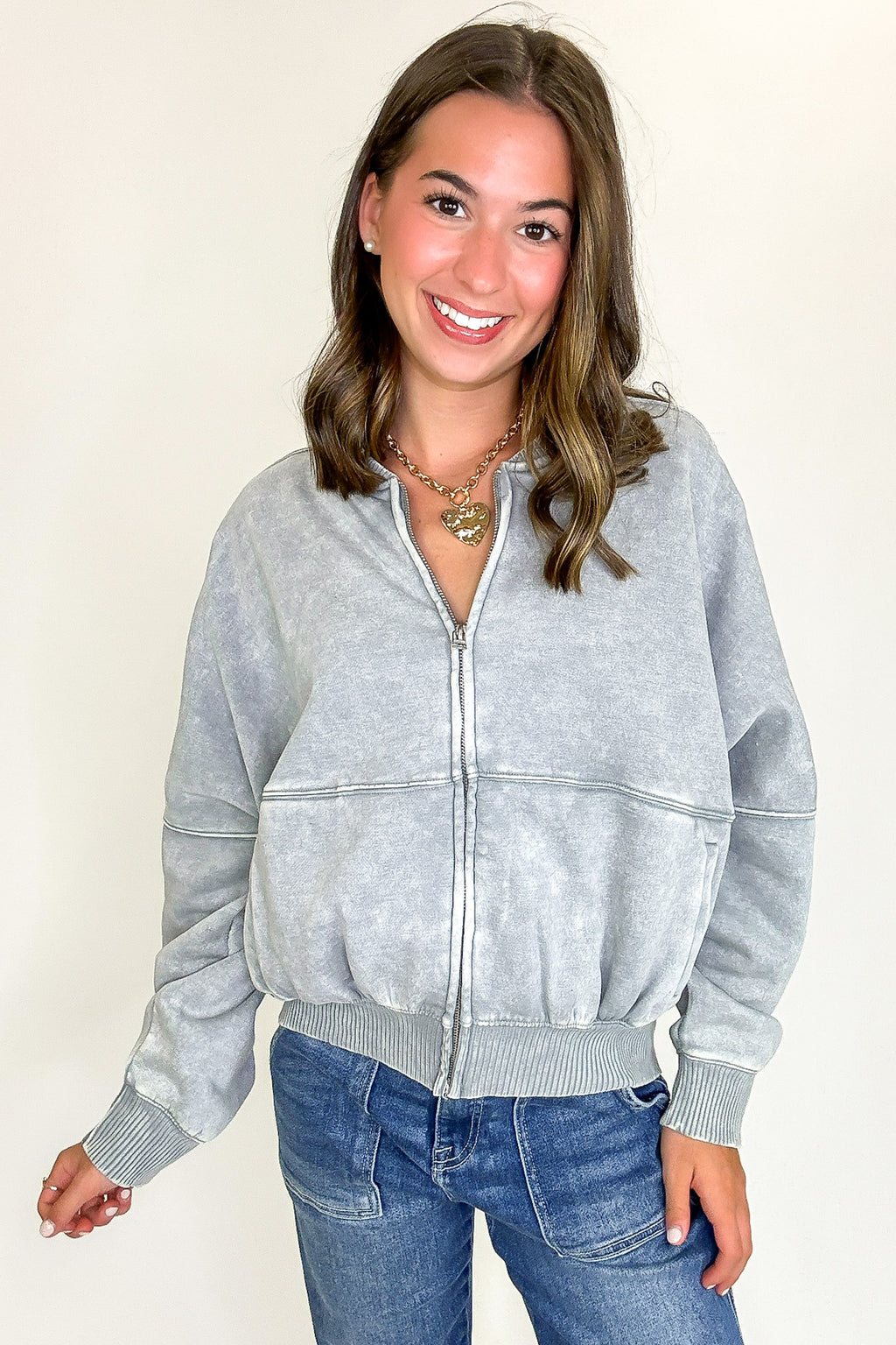 Vintage Drift Acid Washed Fleece Jacket - BACK IN STOCK - Madison and Mallory