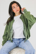 Vintage Drift Acid Washed Fleece Jacket - Madison and Mallory
