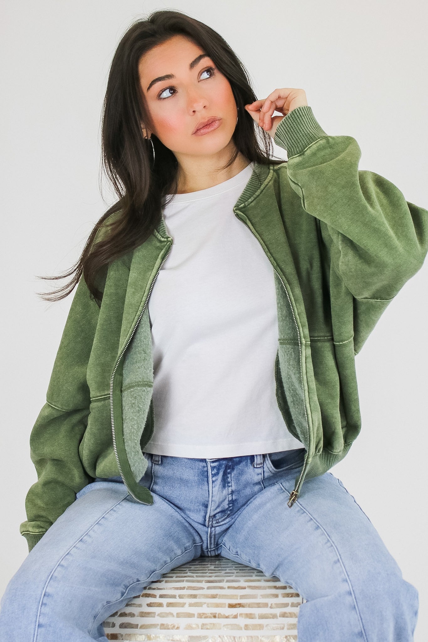 Vintage Drift Acid Washed Fleece Jacket - Madison and Mallory