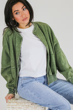 Vintage Drift Acid Washed Fleece Jacket - Madison and Mallory