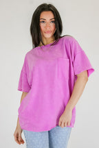Vintage Edge Washed Drop Shoulder Top
