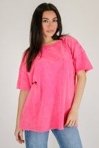 Vintage Edge Washed Drop Shoulder Top - Madison and Mallory