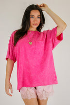 Vintage Edge Washed Drop Shoulder Top