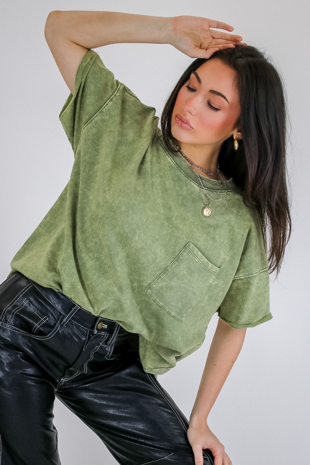 Vintage Edge Washed Drop Shoulder Top - Madison and Mallory
