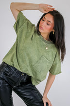 Vintage Edge Washed Drop Shoulder Top - Madison and Mallory