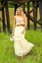 Vintage Veil Tiered Lace Maxi Skirt - Madison and Mallory