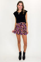 Violet Dreams Floral Flounce Skort - Madison and Mallory