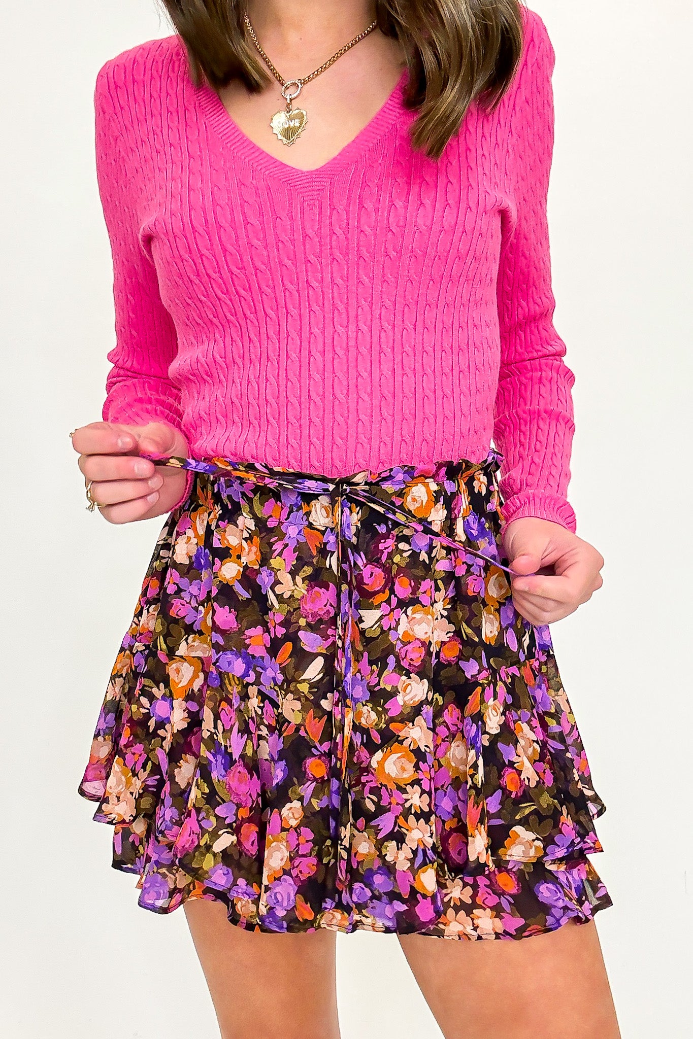 Violet Dreams Floral Flounce Skort - Madison and Mallory
