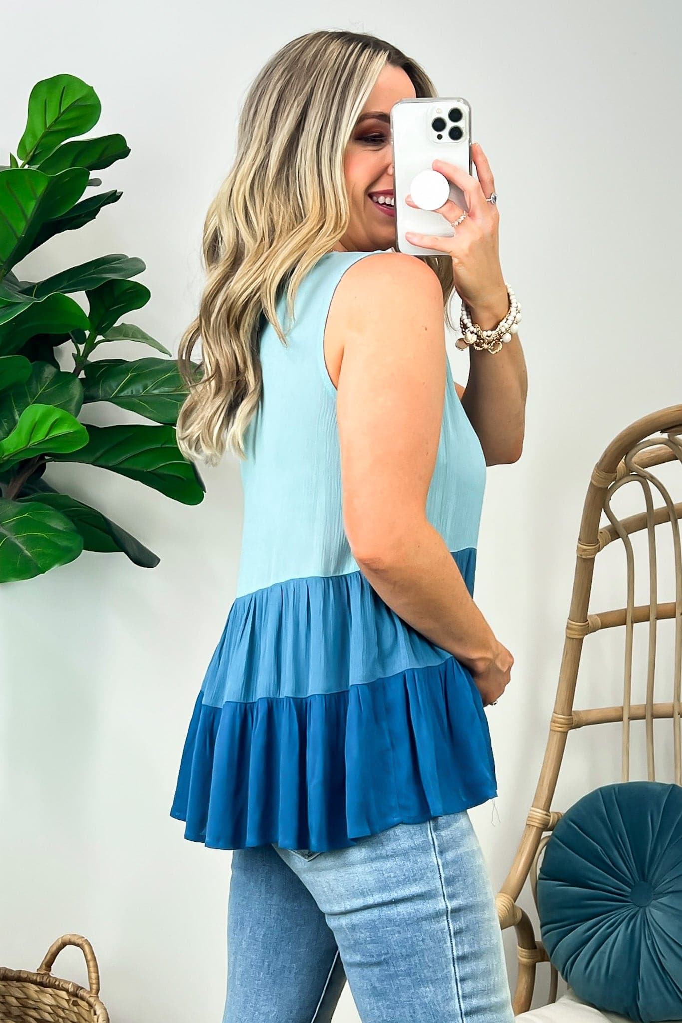  Viseu Color Block Tiered Tank Top - FINAL SALE - Madison and Mallory