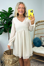  Vision of Charm Swiss Dot V-Neck Dress - FINAL SALE - Madison and Mallory