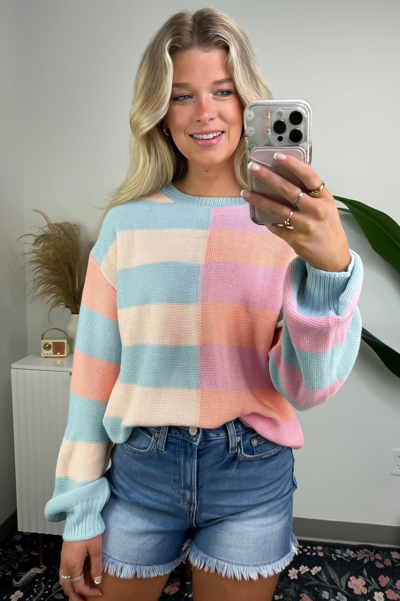  Vital Style Color Block Striped Sweater - Madison and Mallory