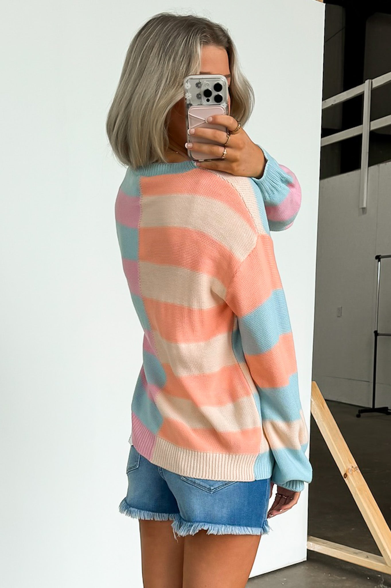  Vital Style Color Block Striped Sweater - Madison and Mallory