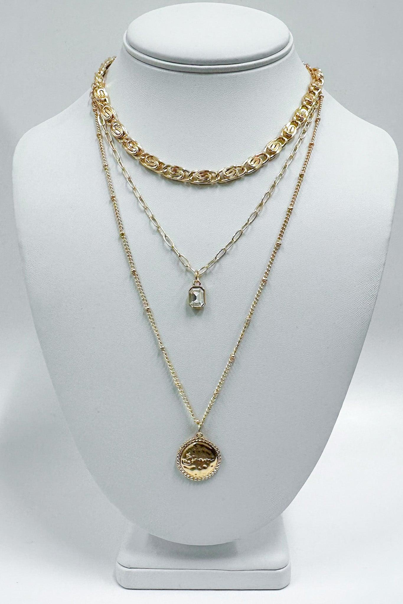  Vivacious Persona Chain and Coin Layered Necklace - Madison and Mallory