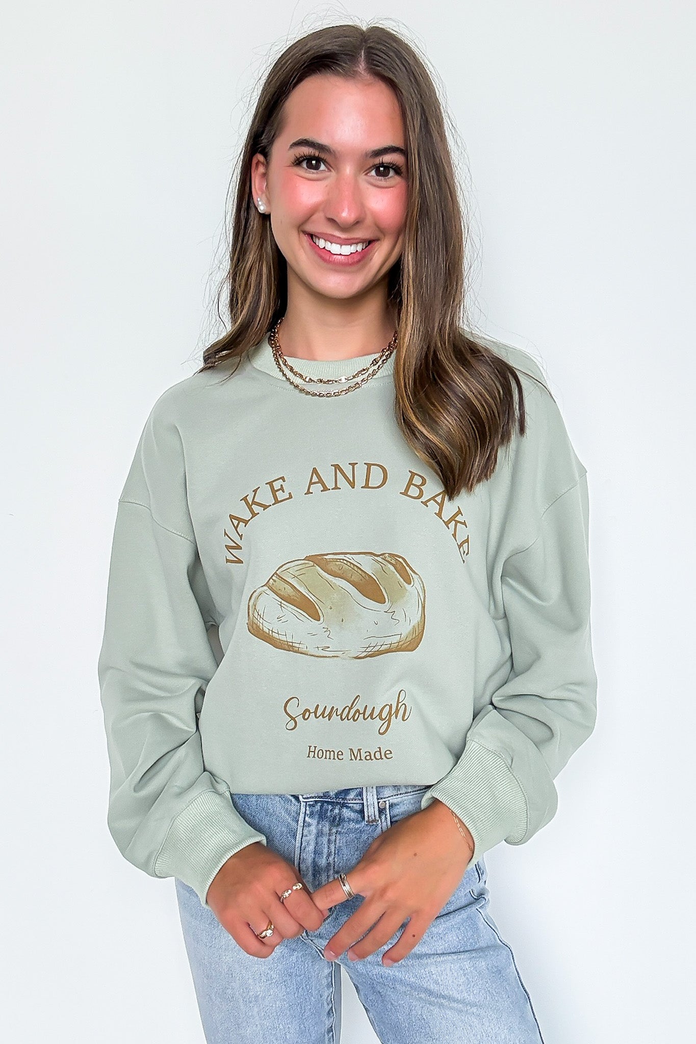 Wake and Bake Sourdough Graphic Pullover - FINAL SALE - Madison and Mallory