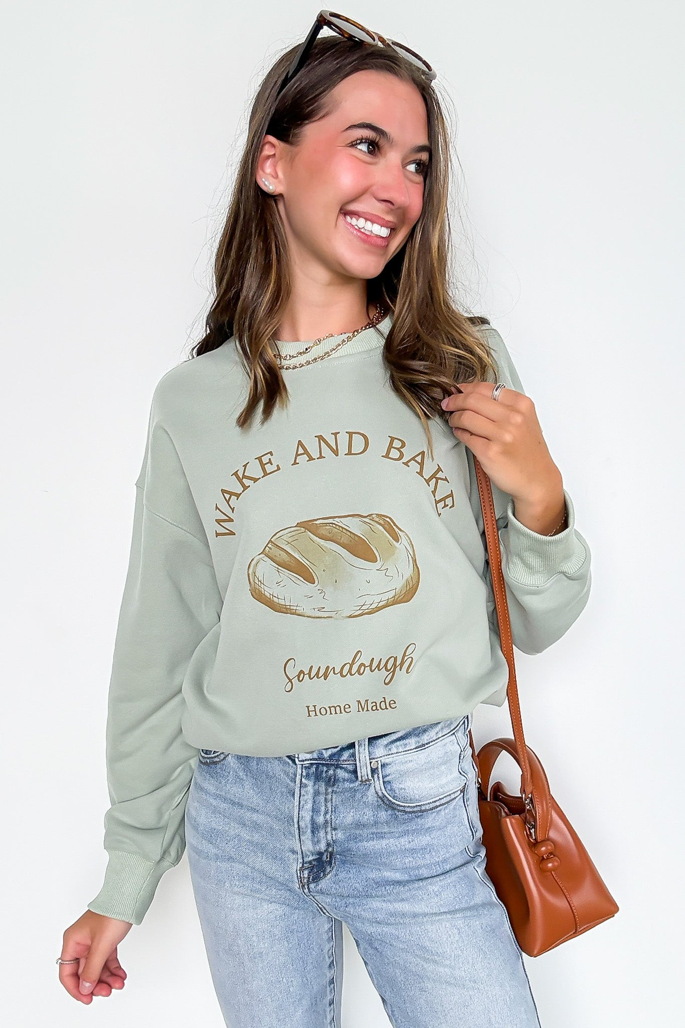 Wake and Bake Sourdough Graphic Pullover - FINAL SALE - Madison and Mallory