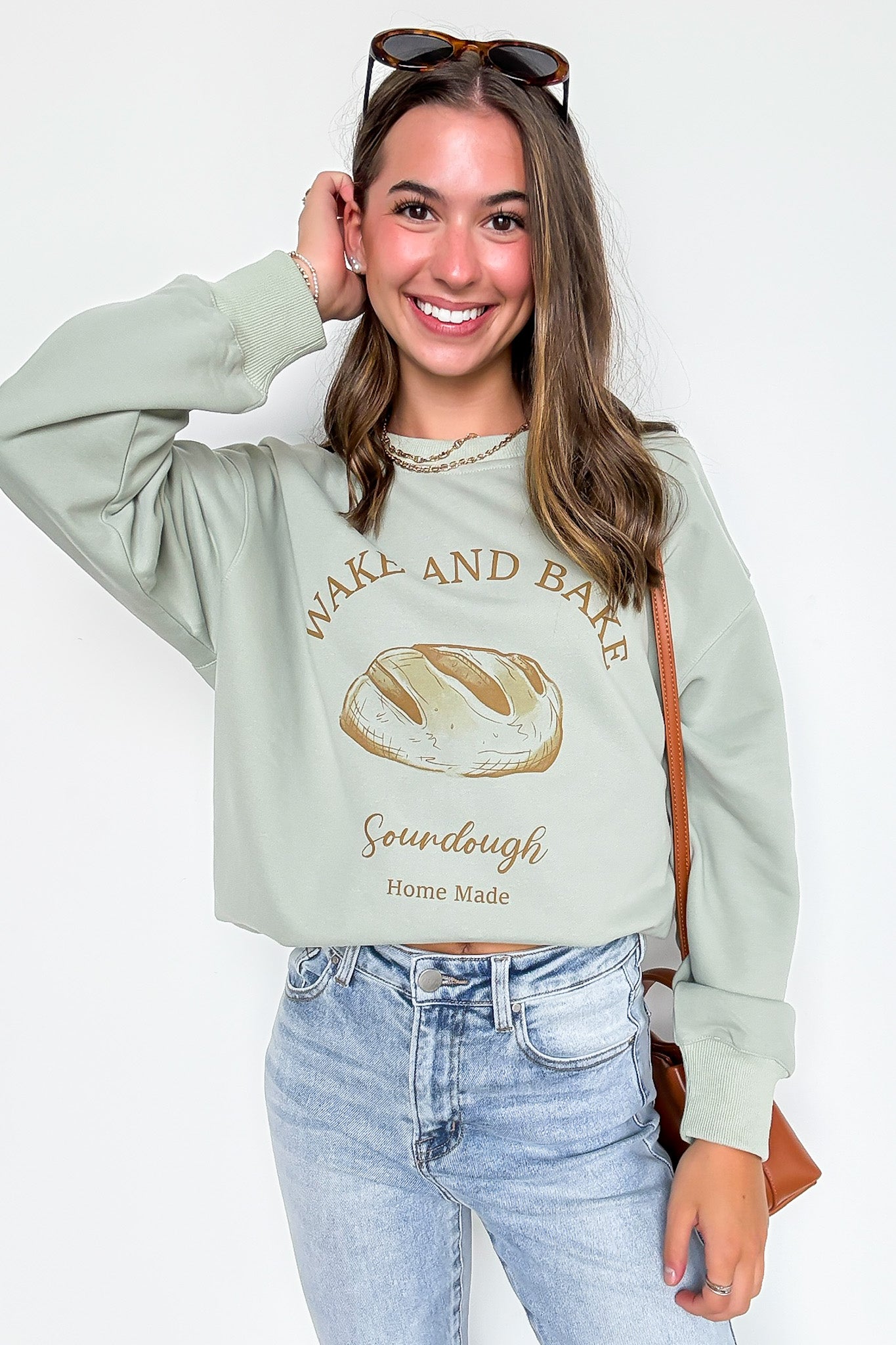 Wake and Bake Sourdough Graphic Pullover - FINAL SALE - Madison and Mallory