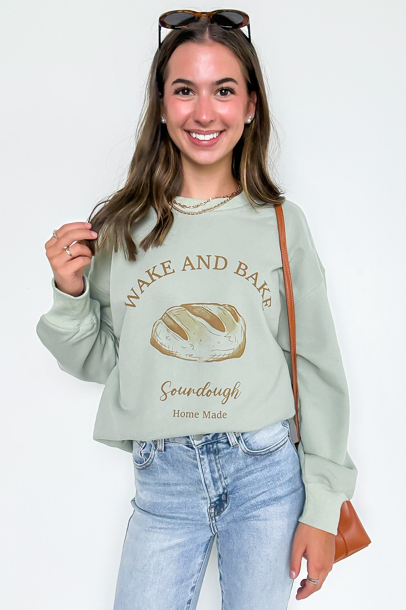 Wake and Bake Sourdough Graphic Pullover - FINAL SALE - Madison and Mallory