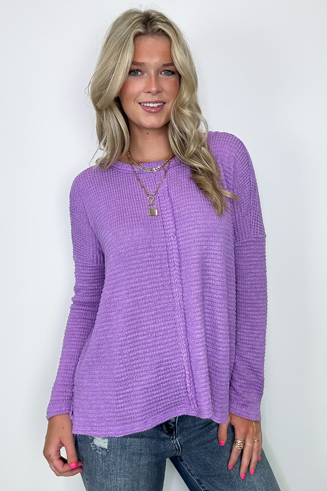 Wanderlight Jacquard Knit Dolman Sleeve Top - FINAL SALE - Madison and Mallory