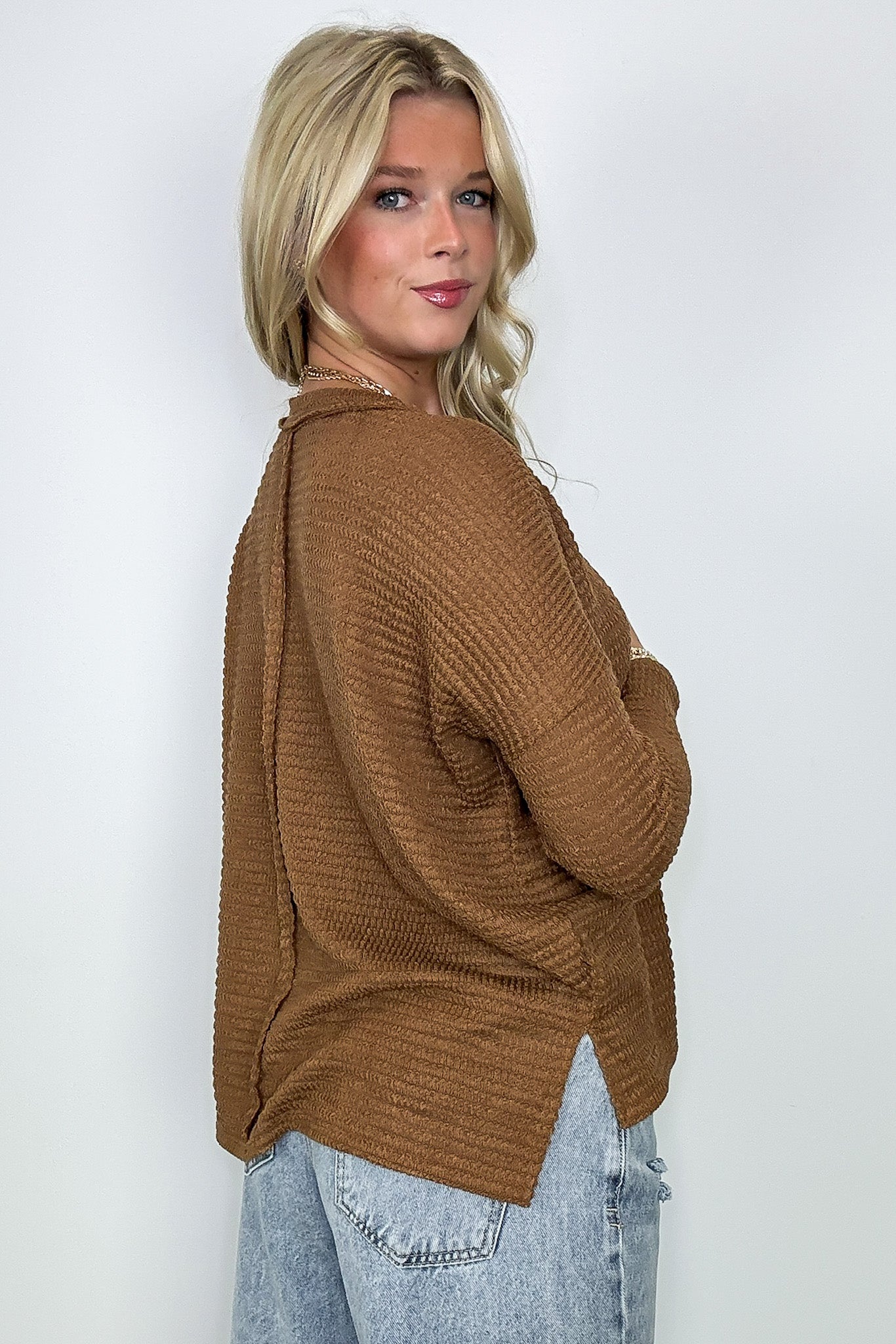 Wanderlight Jacquard Knit Dolman Sleeve Top - FINAL SALE - Madison and Mallory