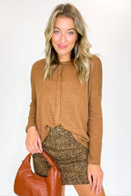 Wanderlight Jacquard Knit Dolman Sleeve Top - FINAL SALE - Madison and Mallory