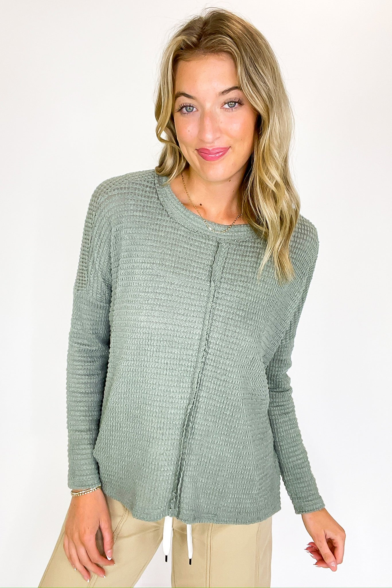 Wanderlight Jacquard Knit Dolman Sleeve Top - Madison and Mallory