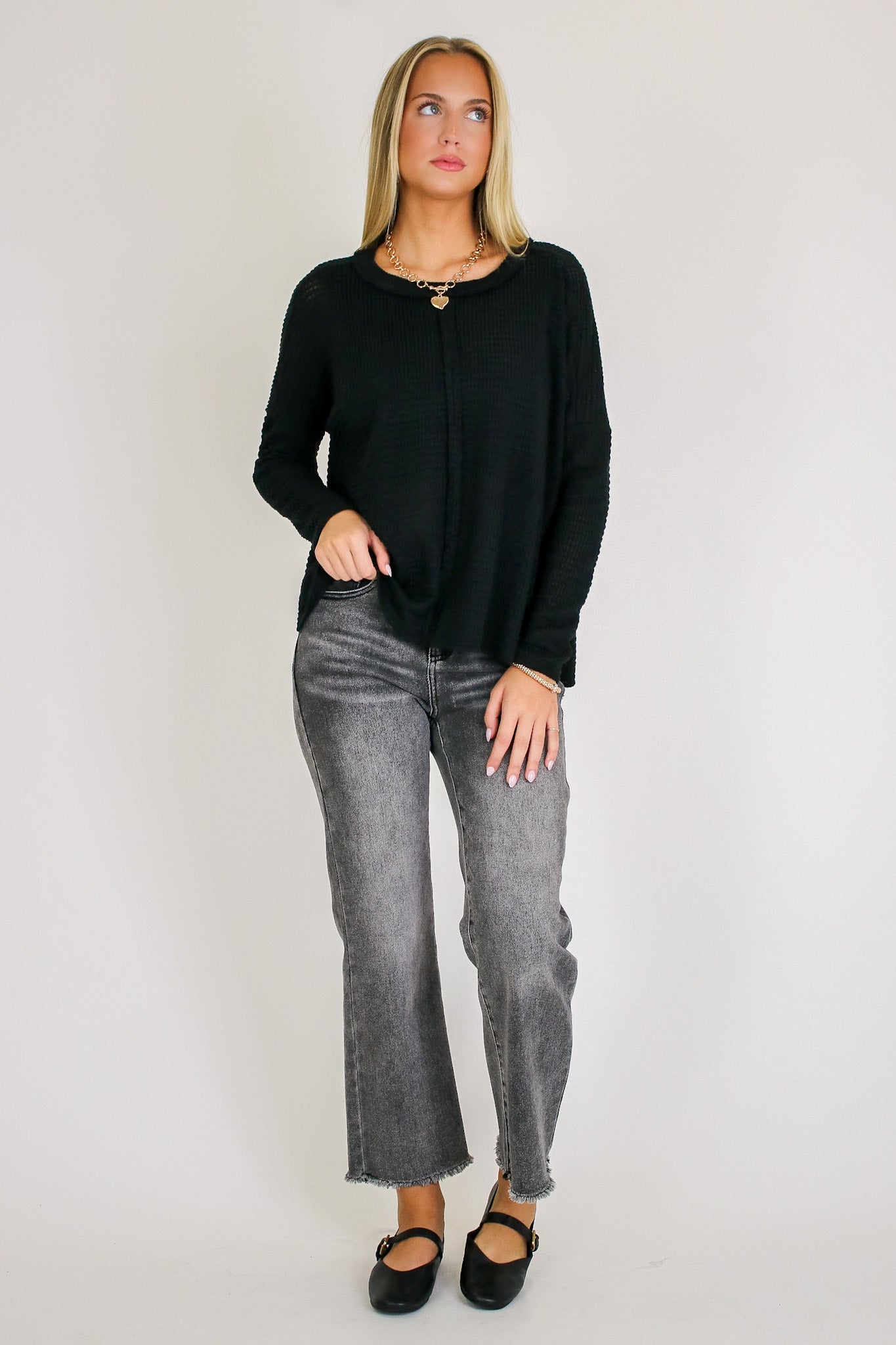 Wanderlight Jacquard Knit Dolman Sleeve Top
