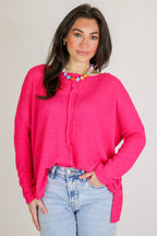 Wanderlight Jacquard Knit Dolman Sleeve Top - Madison and Mallory