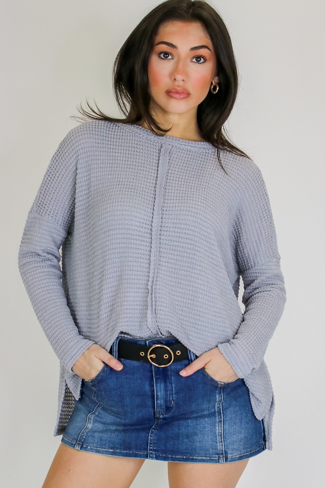 Wanderlight Jacquard Knit Dolman Sleeve Top