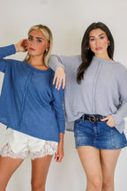 Wanderlight Jacquard Knit Dolman Sleeve Top - Madison and Mallory