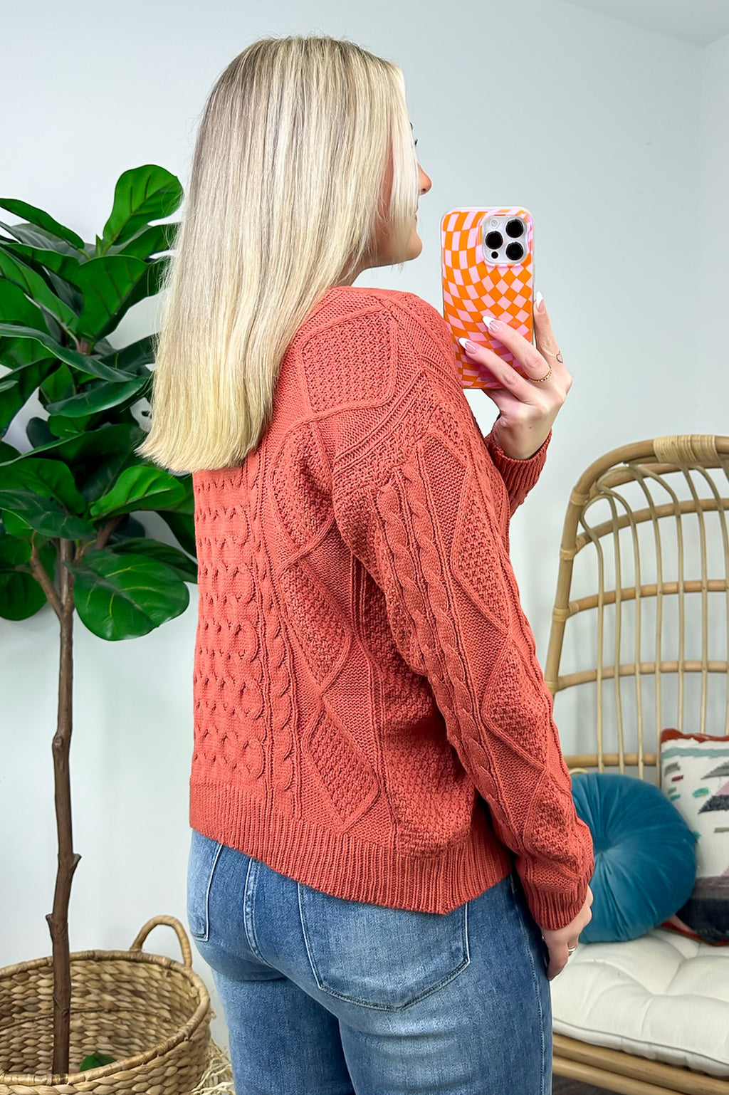  Warm Wishes Cable Knit V-Neck Sweater - FINAL SALE - Madison and Mallory