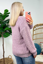  Warmest Aesthetic V-Neck Boucle Knit Sweater - FINAL SALE - Madison and Mallory