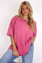 Weekend Awaits Mineral Wash Oversized Top