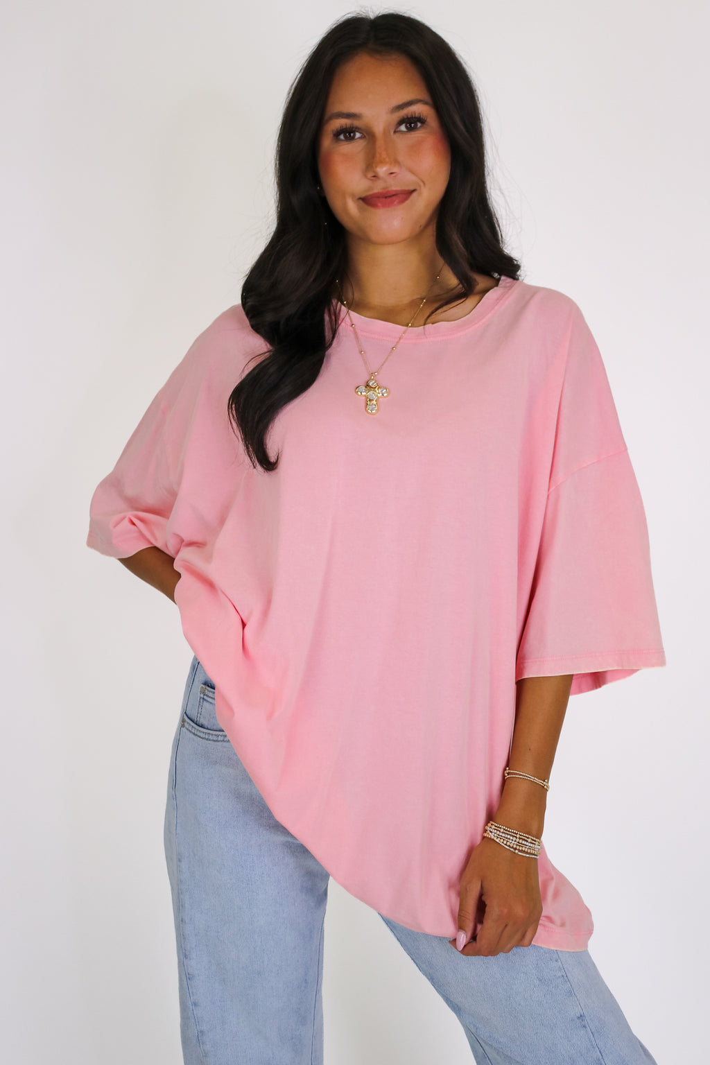 Weekend Awaits Mineral Wash Oversized Top