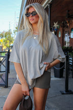 Weekend Awaits Mineral Wash Oversized Top - Madison and Mallory